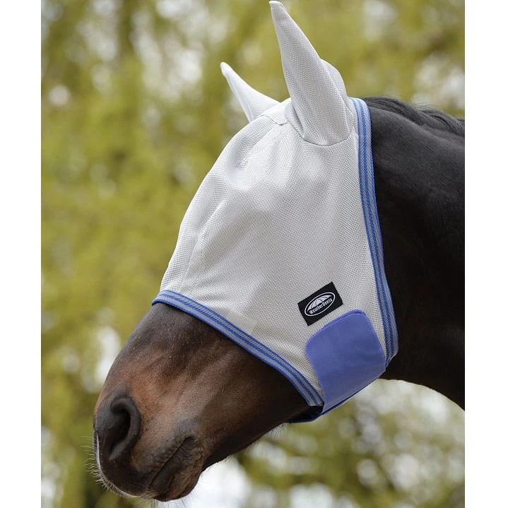 Weatherbeeta ComFiTec Airflow Fly Mask w/Ears - Grey/Blue/Grey Weatherbeeta ComFiTec Airflow Fly Mask W/Ears - Grey/Blue/Grey -Equestrian Gear 156097 800 auto