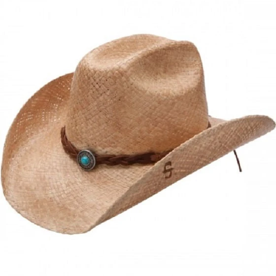 Stetson Flatrock Shapeable Straw Cowboy Hat - Natural/Burned Stetson Flatrock Shapeable Straw Cowboy Hat - Natural/Burned -Equestrian Gear 156380 800 auto