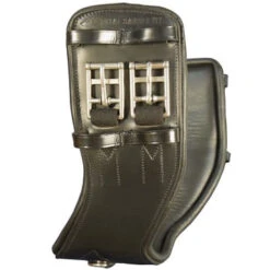 Total Saddle Fit Shoulder Relief Dressage Girth - Leather/Leather - Black