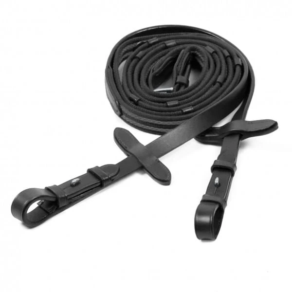 Schockemohle Sports Rubber Grip Web Reins - Black/Silver Schockemohle Sports Rubber Grip Web Reins - Black/Silver -Equestrian Gear 449288 800 auto