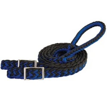 Weaver Braided Nylon Barrel Reins - Black/Blue Weaver Braided Nylon Barrel Reins - Black/Blue -Equestrian Gear 450861 800 auto