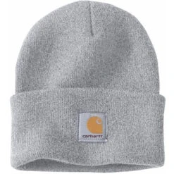 Carhartt Acrylic Knit Cuffed Beanie - Heather Grey