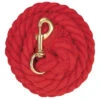 Weaver Cotton Lead With Solid Brass Snap - Red