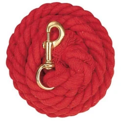 Weaver Cotton Lead With Solid Brass Snap - Red