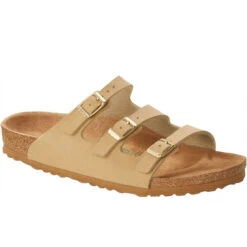 Birkenstock Florida Fresh Vegan Birkibuc Latte Cream (1019435) *Discontinued*