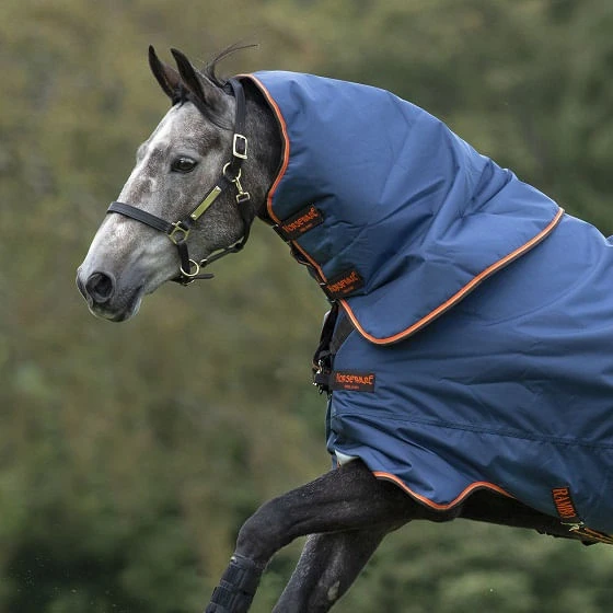 Rambo Tech Duo Turnout Blanket - Denim/Orange/Tan/Brown Rambo Tech Duo Turnout Blanket - Denim/Orange/Tan/Brown -Equestrian Gear 463257 800 auto