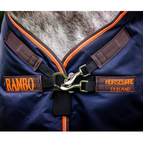 Rambo Supreme 50g 1680D Turnout Blanket - Navy/Orange/Tan/Brown Rambo Supreme 50g 1680D Turnout Blanket - Navy/Orange/Tan/Brown -Equestrian Gear 463270 800 auto