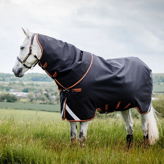Rambo Supreme 200g 1680D Turnout Blanket - Black/Orange/Tan/Brown Rambo Supreme 200g 1680D Turnout Blanket - Black/Orange/Tan/Brown -Equestrian Gear 463271 800 auto