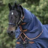 Rambo Supreme 1680D 50g Turnout Hood - Navy/Orange/Tan/Brown