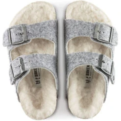 Birkenstock Kids Arizona Wool Shearling - Light Gray (1021220) *Discontinued* -Equestrian Gear 463863 800 auto