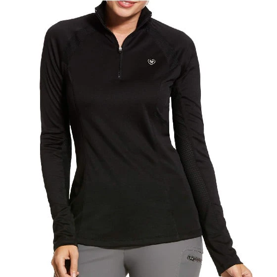 Ariat Women's Sunstopper 2.0 1/4 Zip Base Layer - Black Ariat Women's Sunstopper 2.0 1/4 Zip Base Layer - Black -Equestrian Gear 465797 800 auto