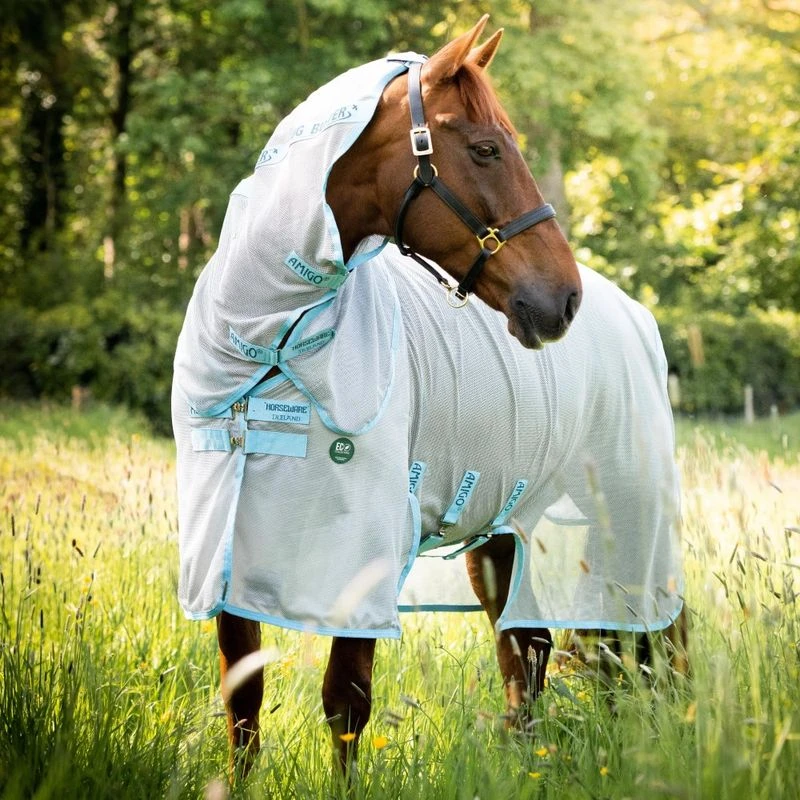 Amigo AmECO Bug Buster - Silver/Sky Blue Amigo AmECO Bug Buster - Silver/Sky Blue -Equestrian Gear 466859 800 auto