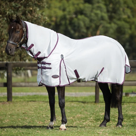 Weatherbeeta ComFiTec Essential Mesh II Combo Neck - White/Maroon/Grey Weatherbeeta ComFiTec Essential Mesh II Combo Neck - White/Maroon/Grey -Equestrian Gear 468428 800 auto