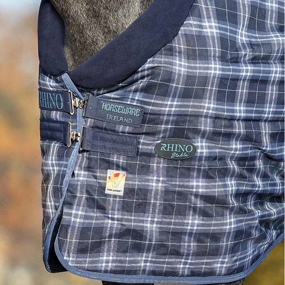 Rhino® 250g Original Stable w/ Vari-Layer - Navy Check/Indigo Rhino® 250g Original Stable W/ Vari-Layer - Navy Check/Indigo -Equestrian Gear 476441 800 auto