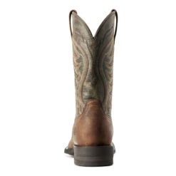 Ariat Men's Amos Western Boot - Sorrel Crunch/Army Green -Equestrian Gear 486797 800 auto