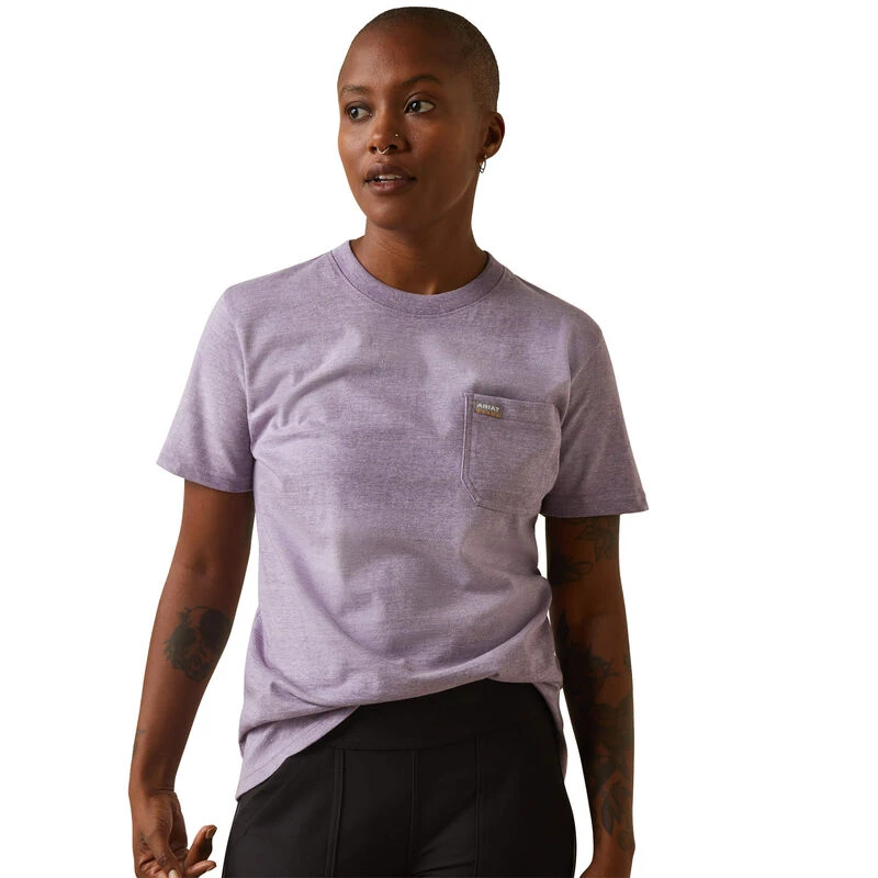 Ariat Women's Rebar Cotton Strong T-Shirt - Lavendar Heather Ariat Women's Rebar Cotton Strong T-Shirt - Lavendar Heather -Equestrian Gear 495382 800 auto