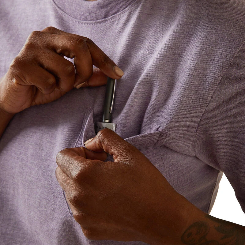 Ariat Women's Rebar Cotton Strong T-Shirt - Lavendar Heather Ariat Women's Rebar Cotton Strong T-Shirt - Lavendar Heather -Equestrian Gear 495390 800 auto