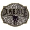 Montana Silversmiths Cowboy Up Says The Bull Two-Tone Attitude Buckle (A354)