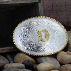 Montana Silversmiths Initial D Silver Engraved Gold Trim Western Belt Buckle (700D) 2 Montana Silversmiths Initial D Silver Engraved Gold Trim Western Belt Buckle (700D) -Equestrian Gear 496982 800 auto