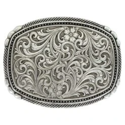 Montana Silversmiths Antiqued Pinpoints And Twisted Rope Trim Buckle (28400RTS)