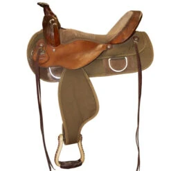 Used Fabtron Western Saddle 16" FQH - Brown