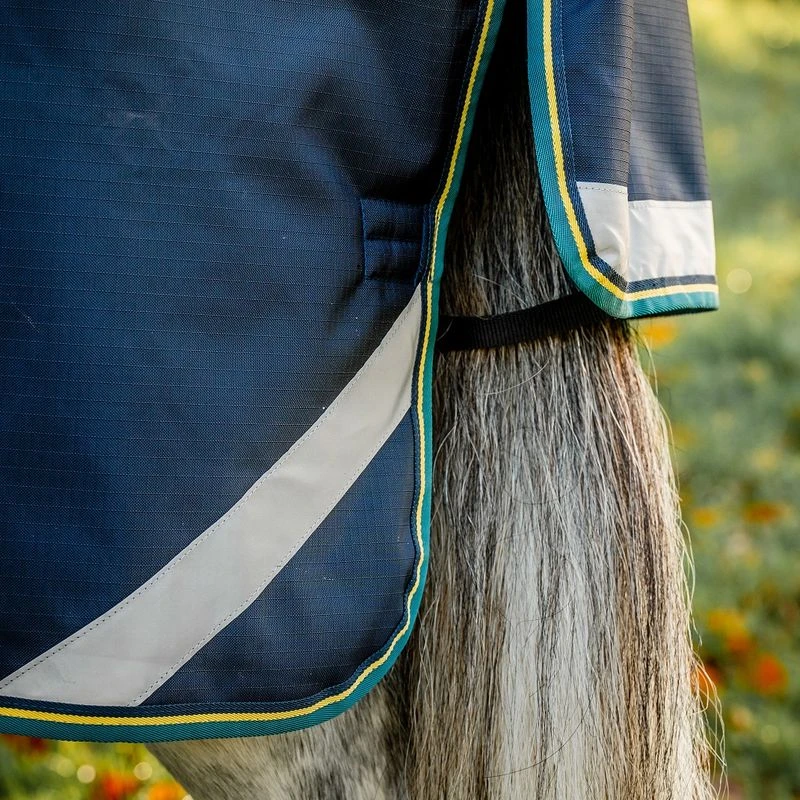 Rambo Duo Force 2.0 Turnout - Navy/Teal/Gold Rambo Duo Force 2.0 Turnout - Navy/Teal/Gold -Equestrian Gear 516444 800 auto